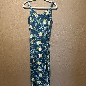 Floral Blue Maxi Dress